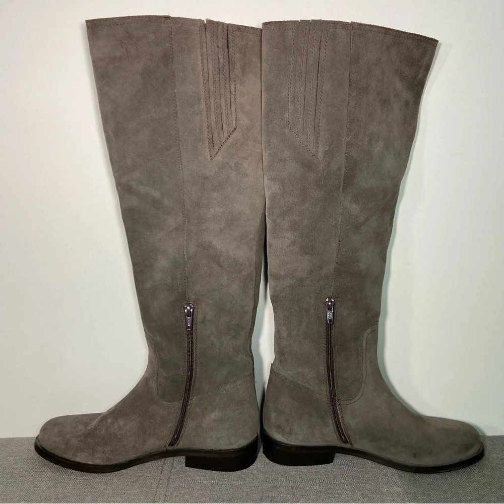 Garnet Hill Tall Italian Suede Riding Boots- woman’s size 6